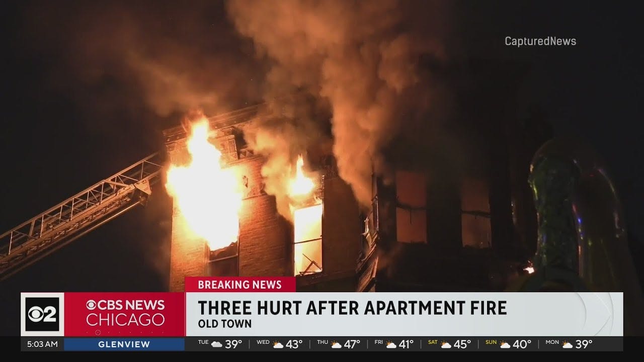 3 people injured after escaping apartment fire on Chicago's North Side