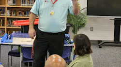 Capt. Lee Levesque of the Burton, SC, Fire District, who is a member of the First Responders Project, demonstrates how to use Narcan. Such training came after initial resistance from members of the community was abated.
