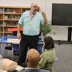 Capt. Lee Levesque of the Burton, SC, Fire District, who is a member of the First Responders Project, demonstrates how to use Narcan. Such training came after initial resistance from members of the community was abated. Capt. Lee Levesque of the Burton, SC, Fire District, who is a member of the First Responders Project, demonstrates how to use Narcan. Such training came after initial resistance from members of the community was abated.