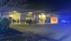 A couple seeking medical help crashed their car into a fire station Tuesday night. A couple seeking medical help crashed their car into a fire station Tuesday night.