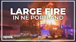 Firefighters respond to large commercial fire in Portland&apos;s Humboldt neighborhood