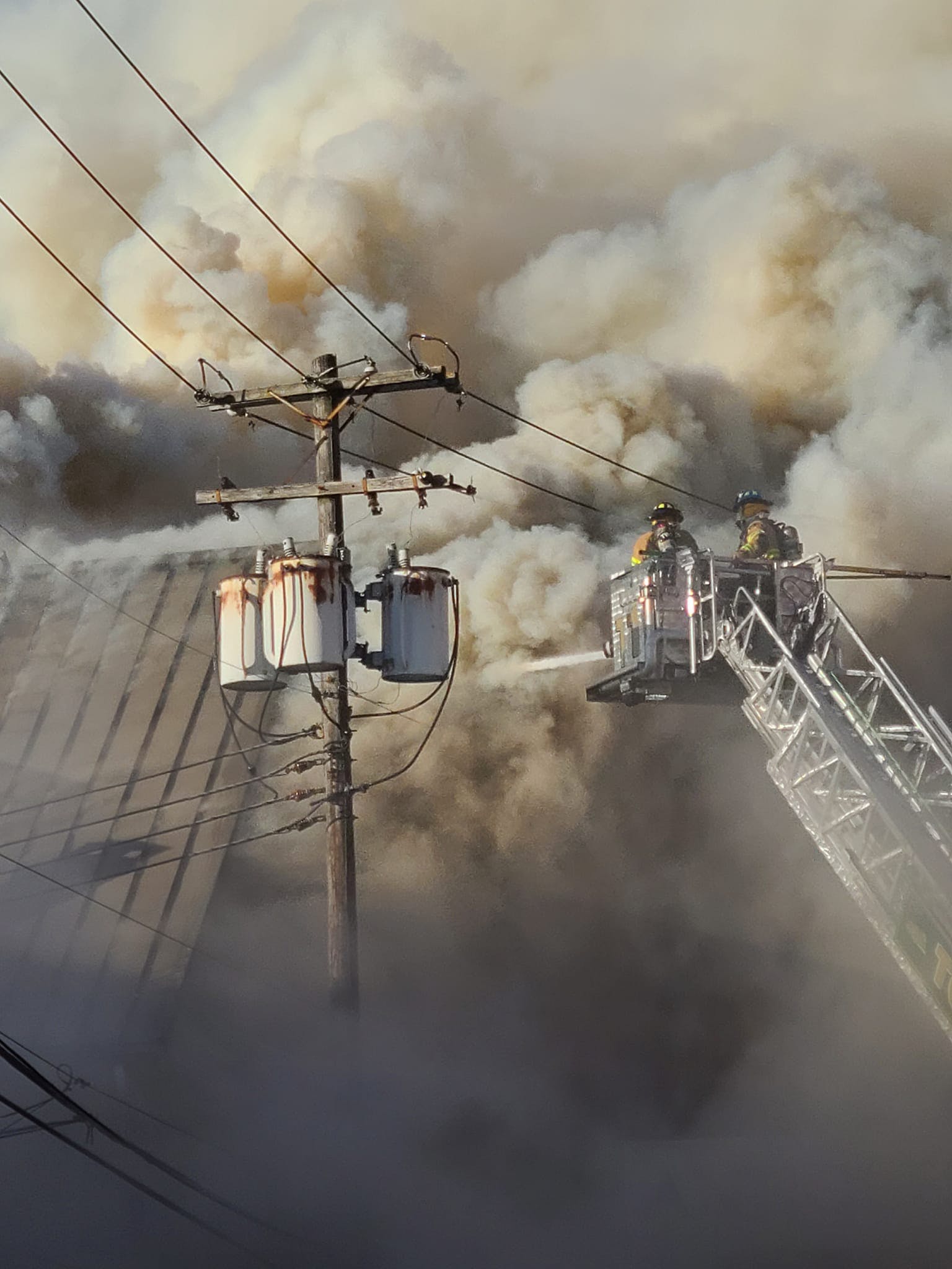 Firefighters battled a three-alarm fire in Frederick Saturday afternoon.