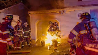 Fire Fighter Catches on Fire Two Alarm Structure Fire Brick New Jersey 2/10/24 (No Injuries)