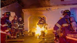 Fire Fighter Catches on Fire Two Alarm Structure Fire Brick New Jersey 2/10/24 (No Injuries)
