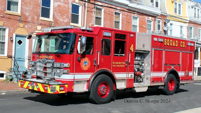 Pierce built this rescue/engine on their Enforcer chassis for the Wilmington Fire Department.