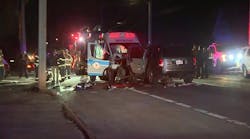 Vehicle collides head-on with ambulance on Foxborough road