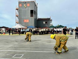 Fire Explorers took part in four events, including putting PPE on and rolling hose. Fire Explorers took part in four events, including putting PPE on and rolling hose.