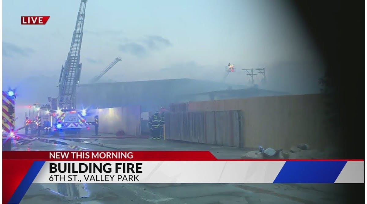 Warehouse fire at &apos;Elite Properties&apos; in Valley Park, Missouri