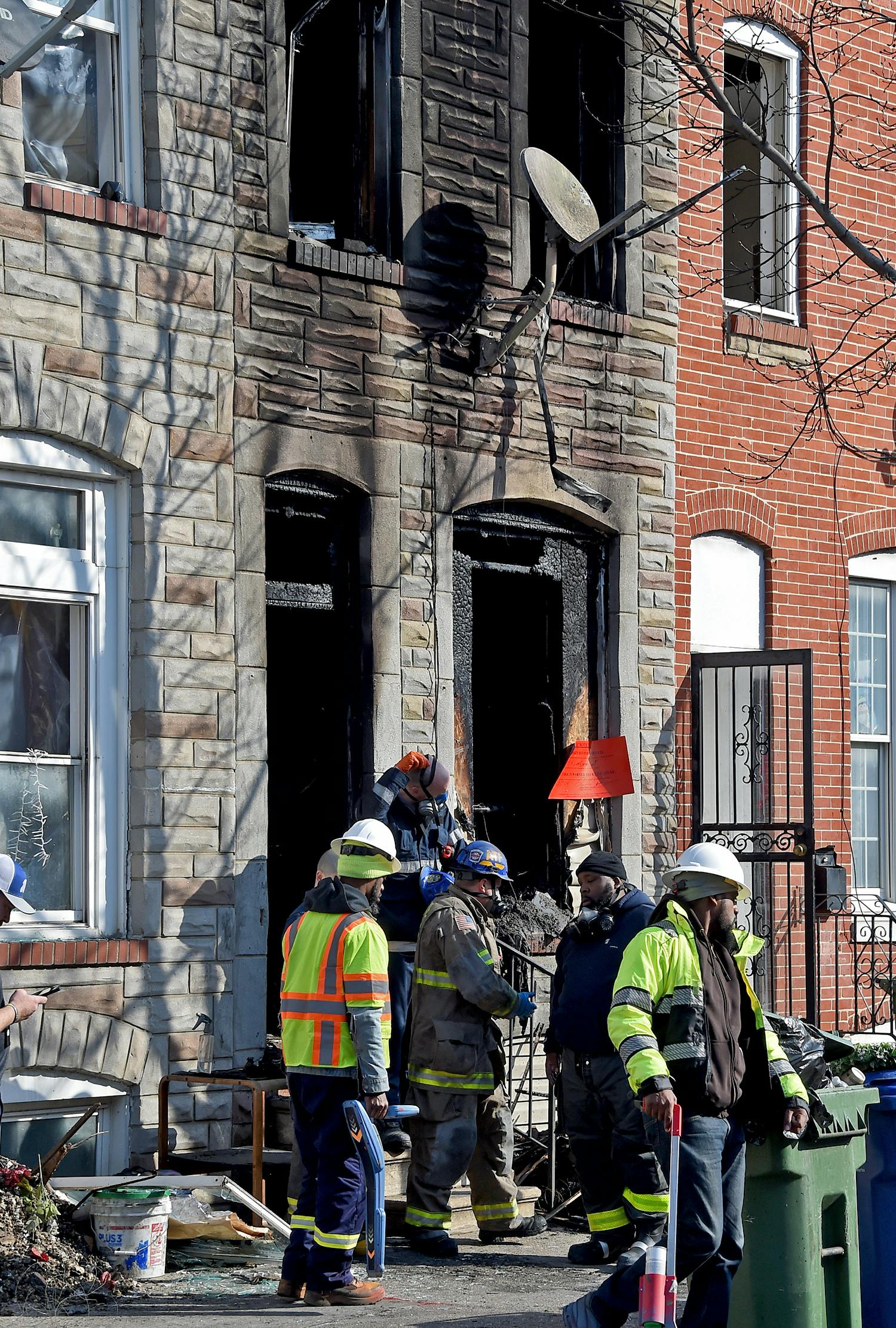 Three people were killed in this row house fire in Baltimore.