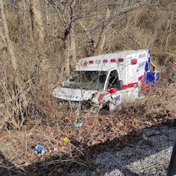 A patient in the ambulance was killed while an EMT suffered serious injuries.