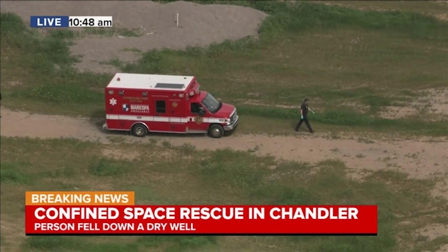 Chandler, AZ Technical Rescue Teams Help Woman who Fell in Well