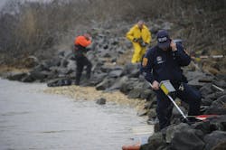 Suffolk County, NY, police officers used the Pulse 8X underwater metal detector to search for the remains of Shannon Gilbert, a victim in the infamous Gilgo Beach Murders. Suffolk County, NY, police officers used the Pulse 8X underwater metal detector to search for the remains of Shannon Gilbert, a victim in the infamous Gilgo Beach Murders.