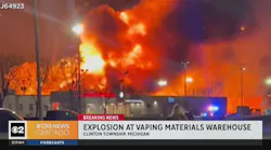Explosion at Vaping Materials Warehouse in Clinton Township, MI