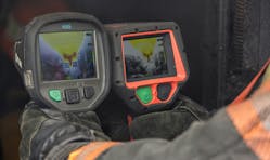 Firefighters should test color palettes under live fire conditions prior to making a purchasing decision. Shown here are the similarities between the Seek and FLIR color palettes, with colorization beginning at 300 degrees Fahrenheit (yellow).