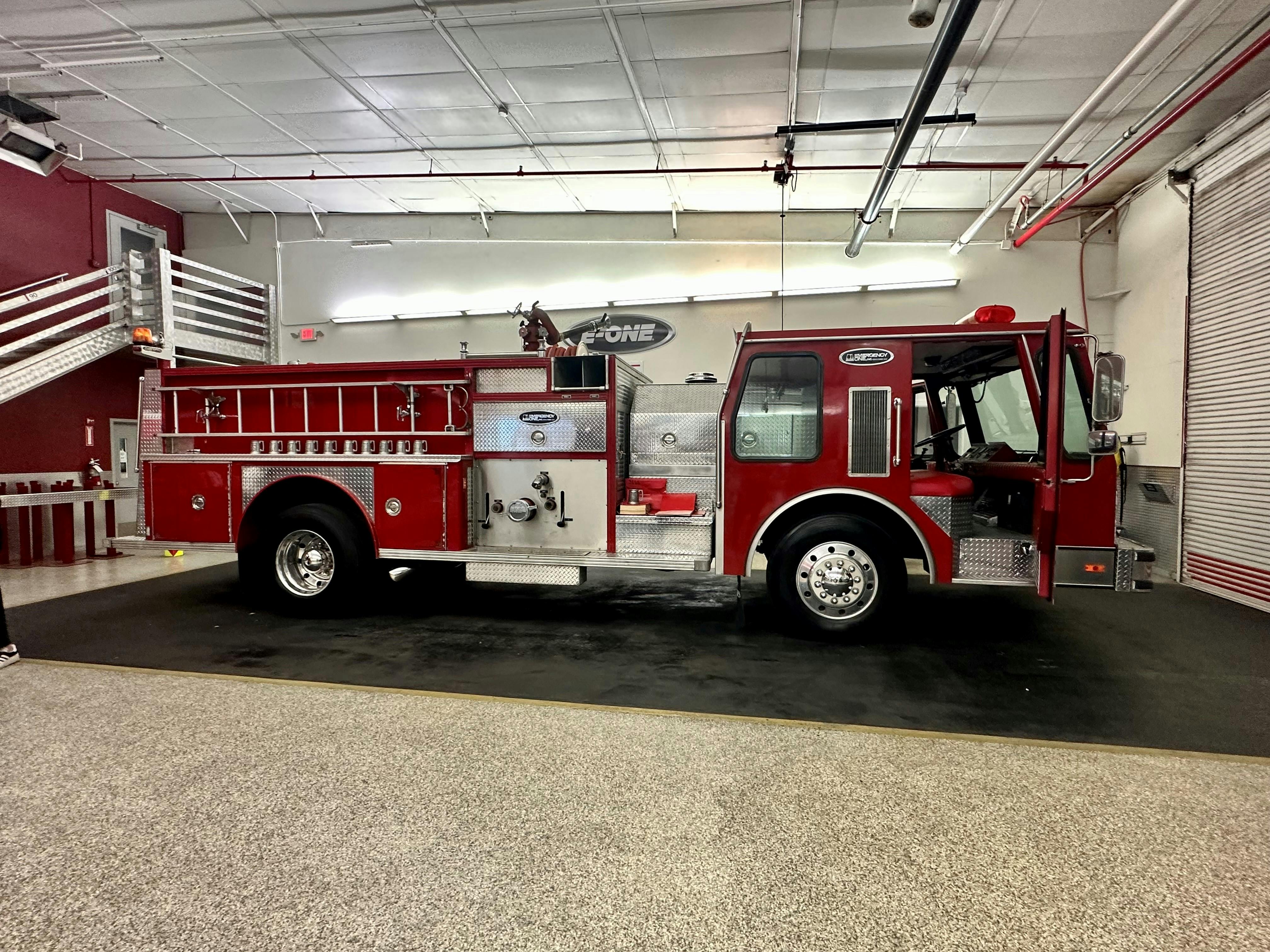 This E-ONE pumper was built in 1984 and was in service with the Petal, MS, Fire Department for 25 years. Southeast dealer Sunbelt Fire brought the truck to showcase at the anniversary.