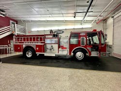 This E-ONE pumper was built in 1984 and was in service with the Petal, MS, Fire Department for 25 years. Southeast dealer Sunbelt Fire brought the truck to showcase at the anniversary. This E-ONE pumper was built in 1984 and was in service with the Petal, MS, Fire Department for 25 years. Southeast dealer Sunbelt Fire brought the truck to showcase at the anniversary.