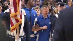 Louisville firefighter honored at UK basketball game