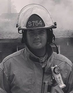 Austin Smith, a volunteer firefighter, died in an explosion at a St. Paul, OR, barn in February 2022. Austin Smith, a volunteer firefighter, died in an explosion at a St. Paul, OR, barn in February 2022.