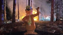 Firefighters from two states were called to Yogi Bear's Jellystone Park Camp Resort around 1 a.m. and ended up calling a second alarm to contain the fire. Firefighters from two states were called to Yogi Bear's Jellystone Park Camp Resort around 1 a.m. and ended up calling a second alarm to contain the fire.