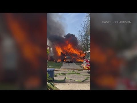 New video shows massive flames from house fire that killed four people