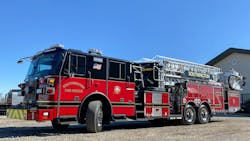 Sutphen built this 100-foot aerial platform for the Southington Fire Department with on their SPH-100 model.
