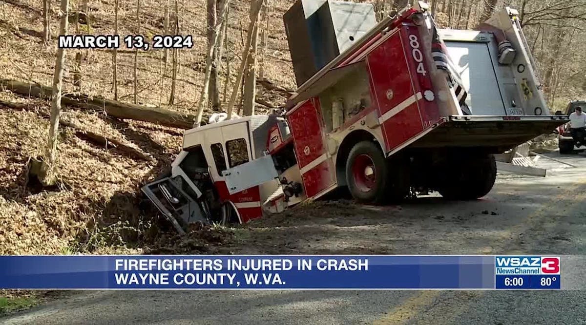 Firefighters injured in Wayne County crash