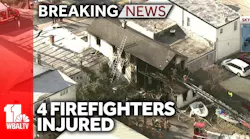 4 firefighters injured while battling Lansdowne fire