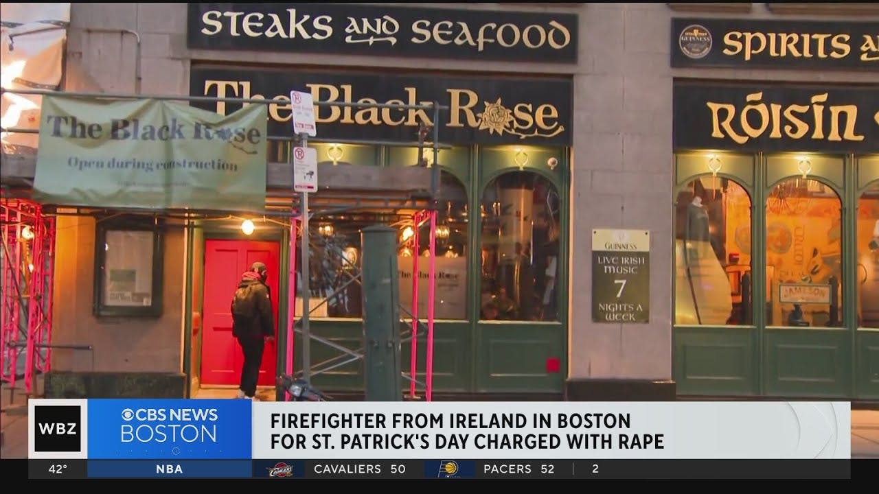 Firefighter from Ireland charged with rape in Boston