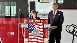 Vice President Julie Sutphen Phelps talked about not only the generations of Sutphen family members working for the company. She shared the fact that 40 percent of the workers have family employed by Sutphen.