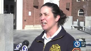 VIDEO: Meriden firefighters had to break through minivan to get to hydrant