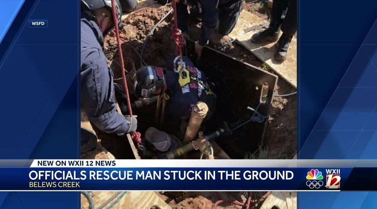Triad crews rescue man trapped in trench