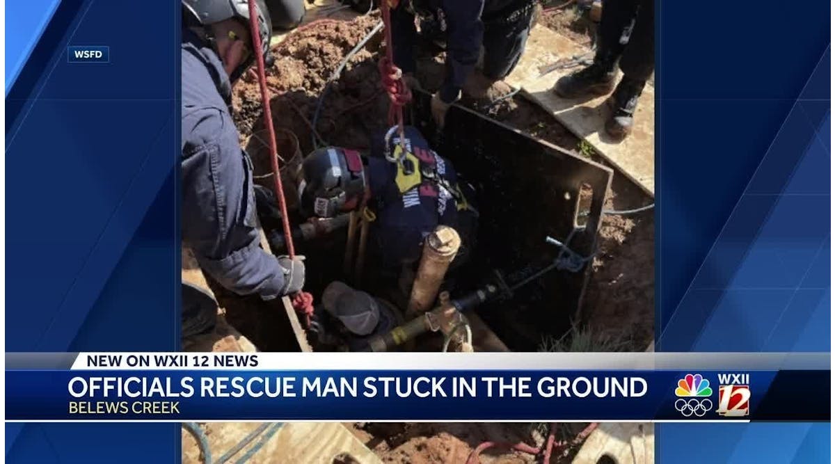 Triad crews rescue man trapped in trench