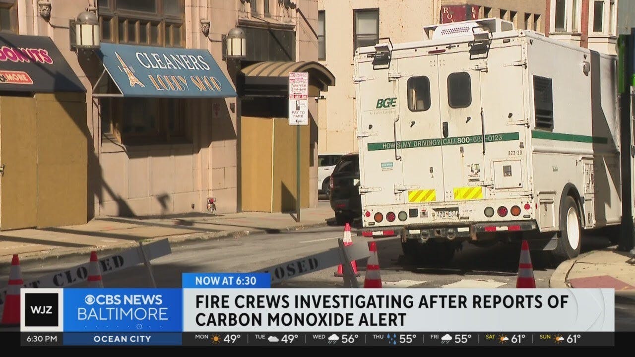 Streets blocked off in downtown Baltimore due to reports of elevated CO levels