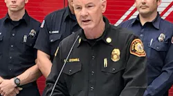 San Diego Chief Colin Stowell, at podium, may be replaced by someone outside the department.