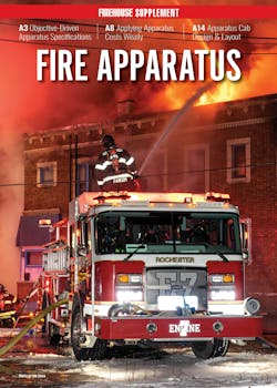 This special Fire Apparatus Supplement includes feature articles on objective-driven apparatus specification, applying apparatus costs wisely, and apparatus cab design and layout.
