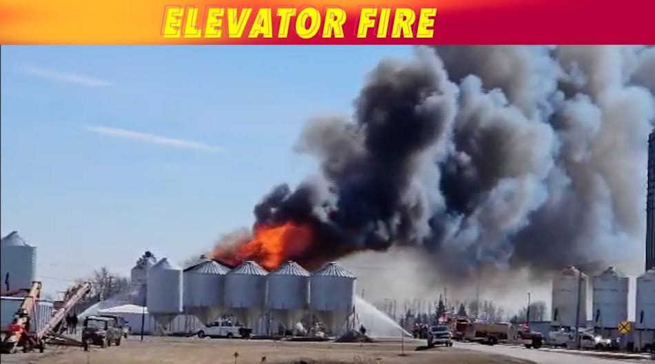 BREAKING NEWS: Lafrenz Seed, Elevator Fire In Langdon, North Dakota