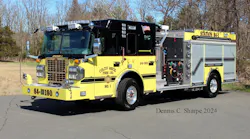Spartan built this pumper for Colts Neck Township Volunteer Fire Company #1 with a top-mount pump.