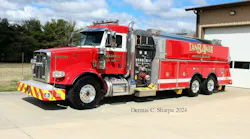 4 Guys built this 4,000-gallon water tender for the Millville Volunteer Fire Department on a Peterbilt chassis.