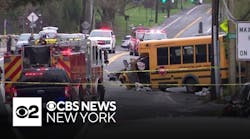 5 students hurt after school bus crashes in New York 5 students hurt after school bus crashes in New York