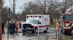 Officials said the 3-year-old who was being transported when an ambulance was in a crash last week died from their injuries.