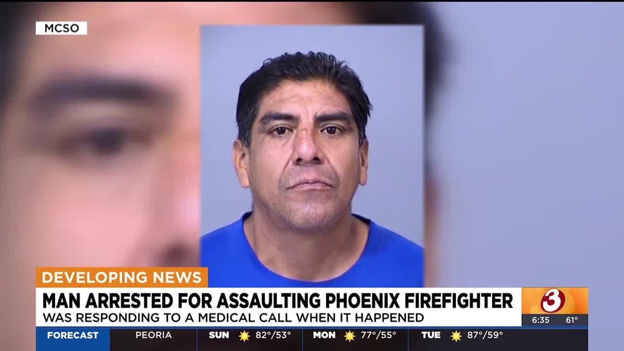 Man arrested for allegedly assaulting Phoenix firefighter