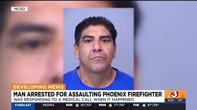 Man arrested for allegedly assaulting Phoenix firefighter