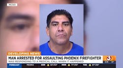 Man arrested for allegedly assaulting Phoenix firefighter