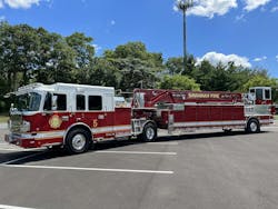 This 105&rsquo; Tractor Drawn Aerial for the Savannah, GA, Fire Department will be on display at FDIC 2024