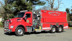 Spartan built this 3,500-gallon pumper/tanker on a Kenworth chassis for the Village of Marlboro Volunteer Fire Company.