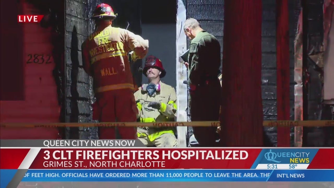 Three firefighters injured in N CLT fire Thursday