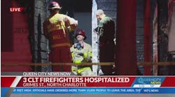 Three firefighters injured in N CLT fire Thursday