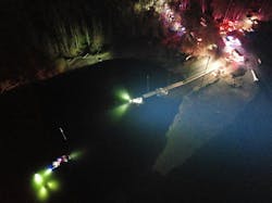 This was the scene April 10 when Clackamas firefighters assisted a man out of the river.