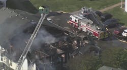 Chopper 10: Heavy flames coming from roof of building in Virginia Beach