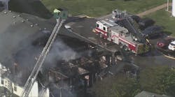 Chopper 10: Heavy flames coming from roof of building in Virginia Beach Chopper 10: Heavy flames coming from roof of building in Virginia Beach